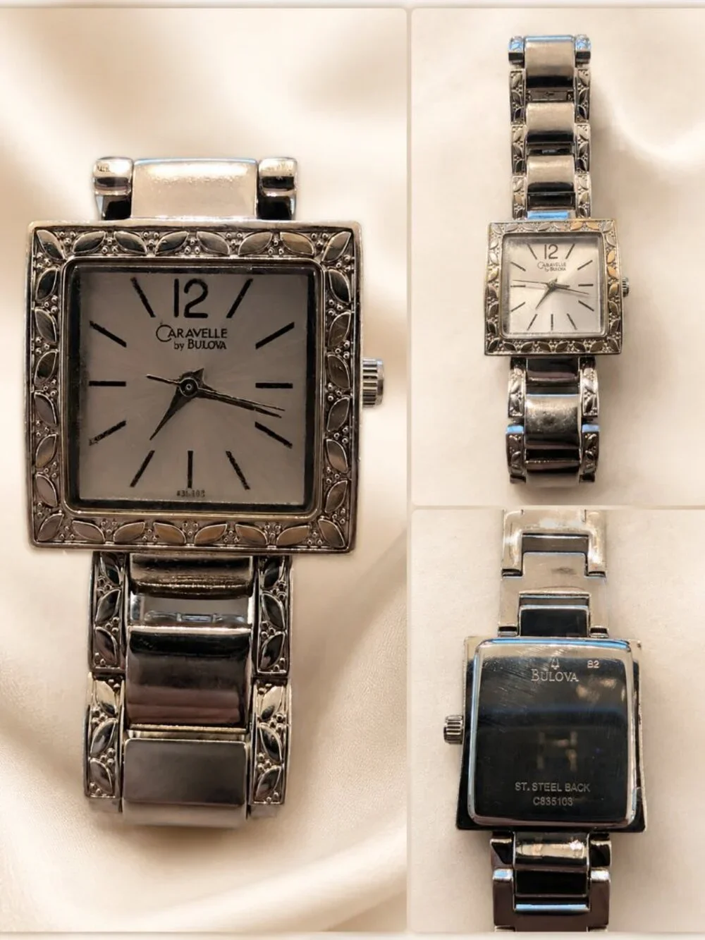 Caravelle by Bulova Women’s Silver-Tone Square Watch